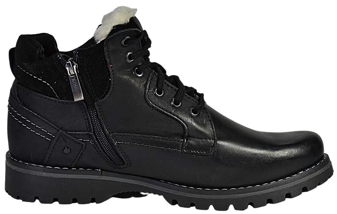 Orrin - Mens black leather boots - Reindeer Leather