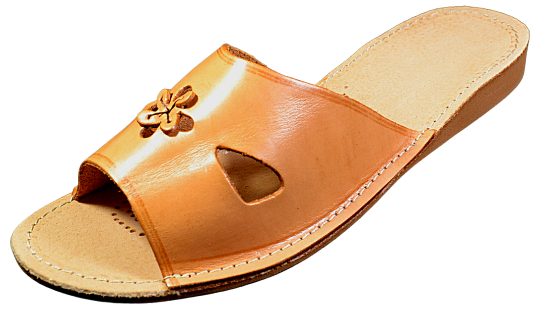 Ava - Women Open Toe Slippers - Reindeer Leather