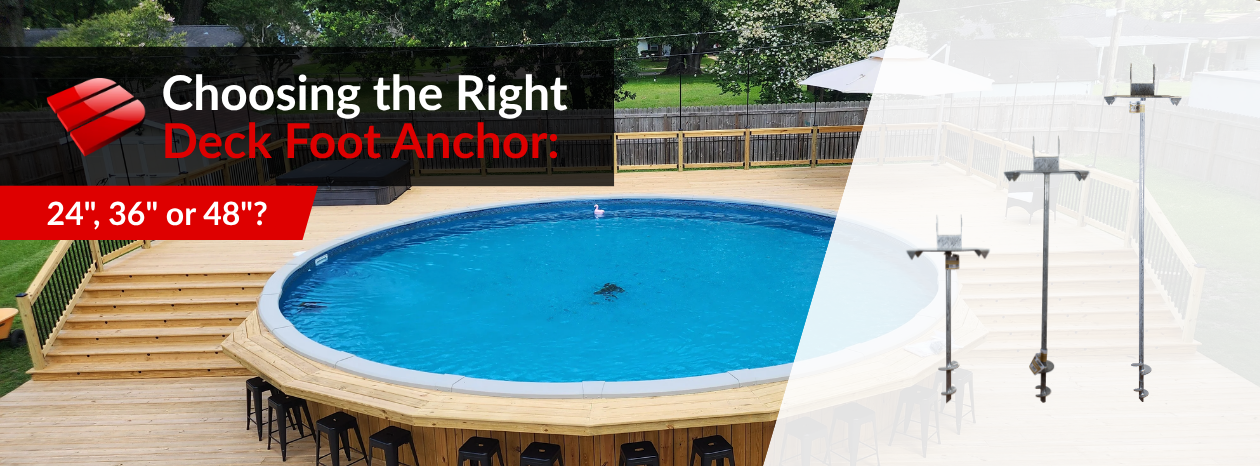 Blog banner. Reads: Choosing the right dekc foot anchor