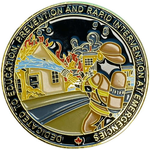 Custom Firefighter Challenge Coin photo