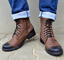 Zeke - Handmade mens leather boots - Reindeer Leather