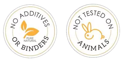 No additives or binders, Not tested on animals