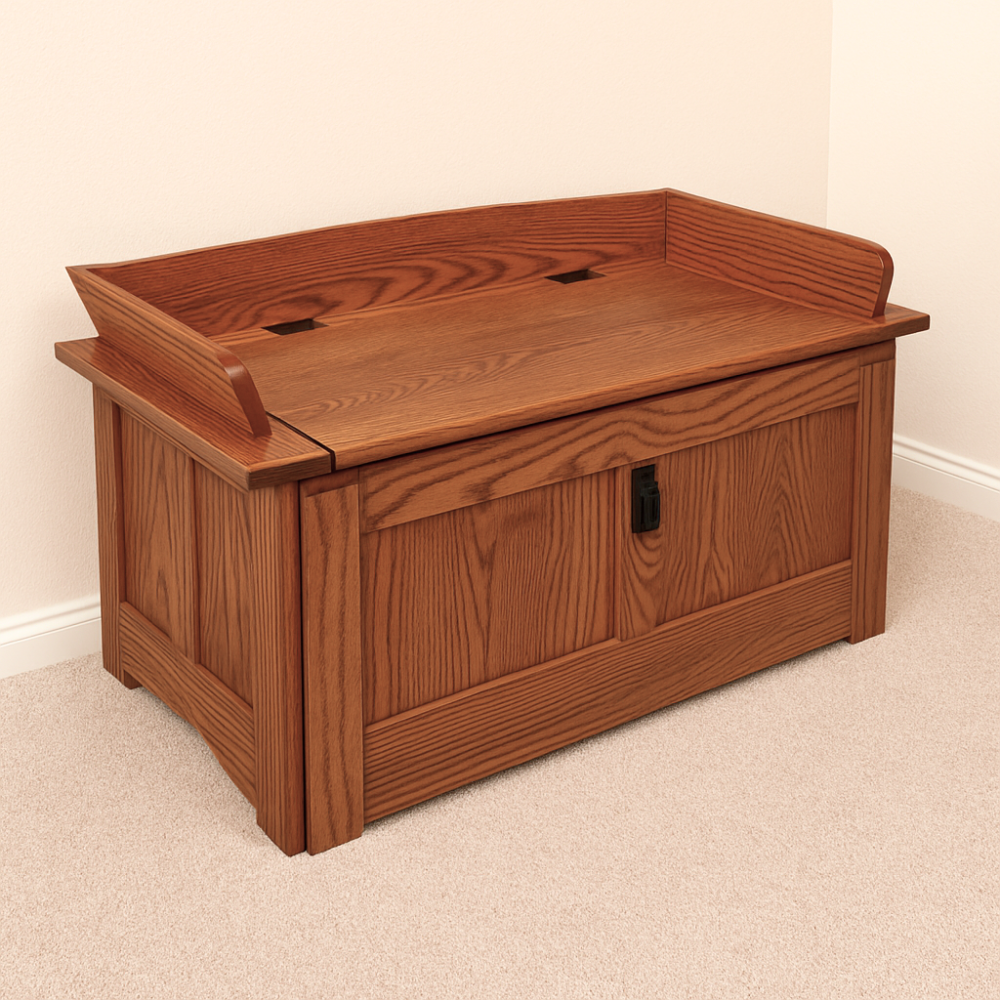 Mission Style Shoe Bench