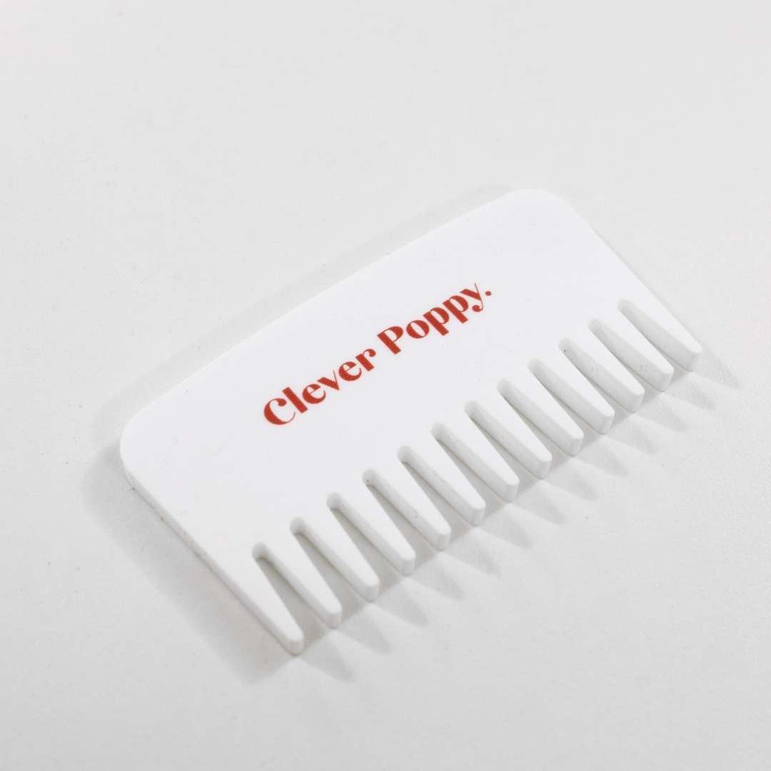 This is an image of a Clever Poppy weaving comb, available for purchase from the Clever Poppy Shop.