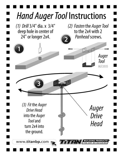 Auger Tool Instructions