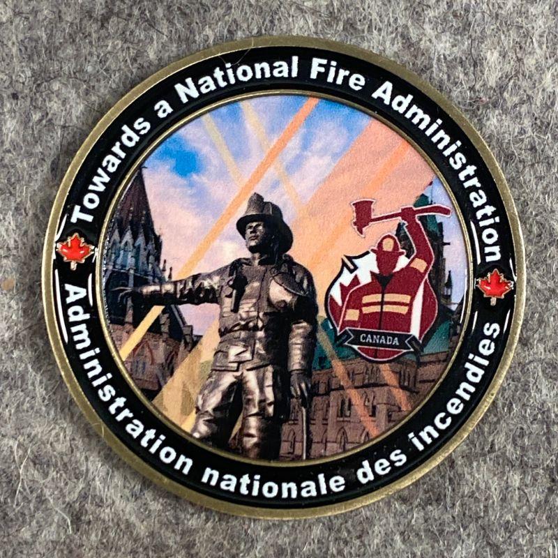 Canadian Association of Fire Chiefs coin photo