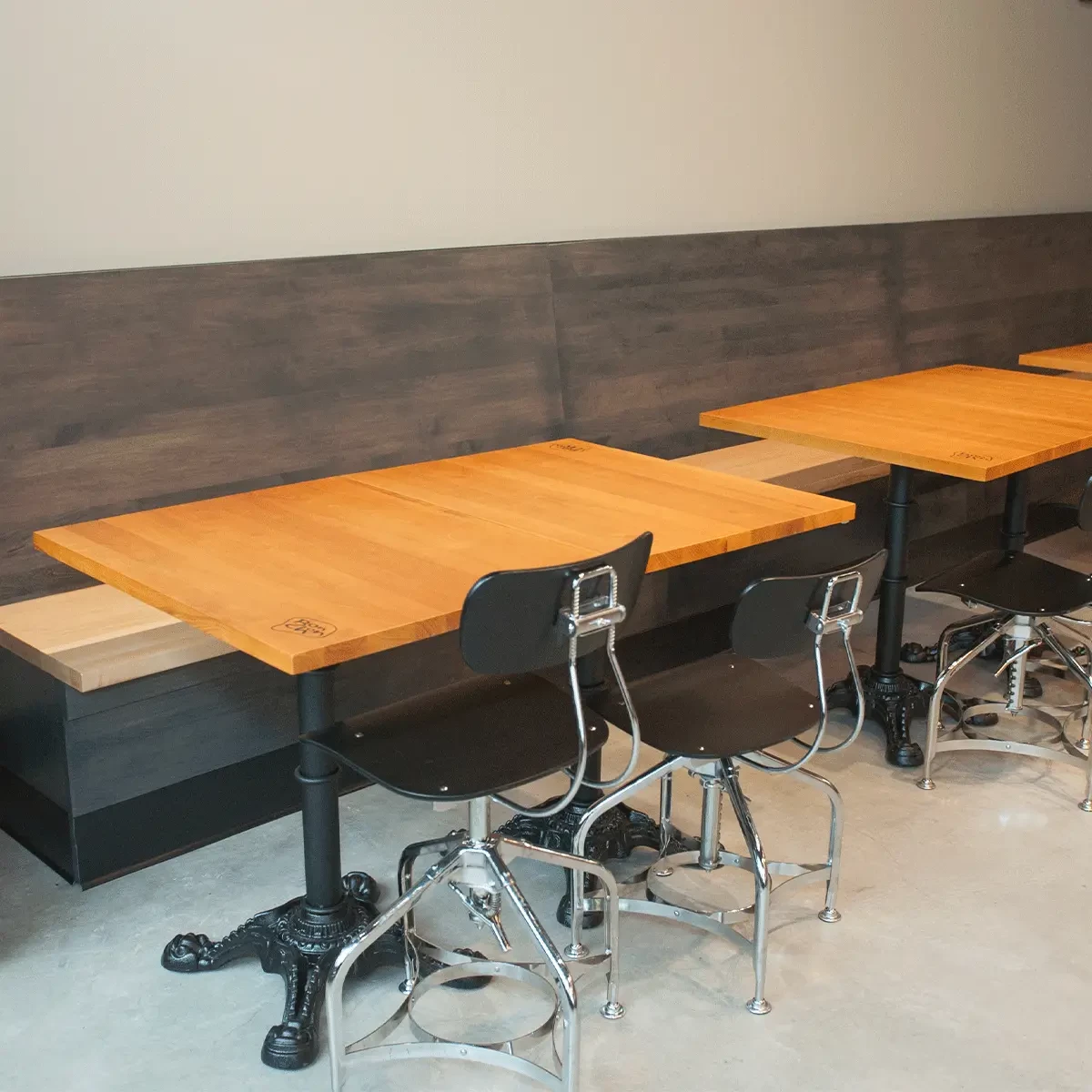 Wood Restaurant Cafe Tables