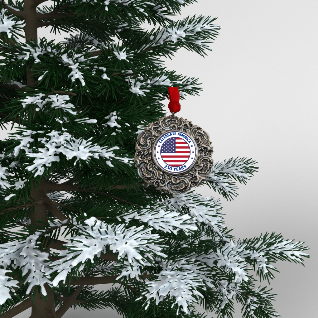 Patriotic Christmas Ornament to Celebrate America 250