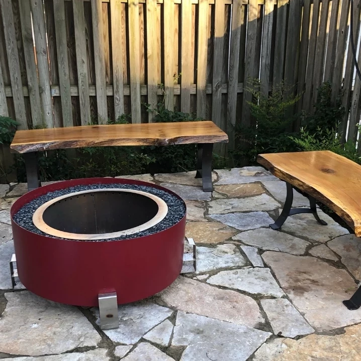 Solid Wood Live Edge Outdoor Benches