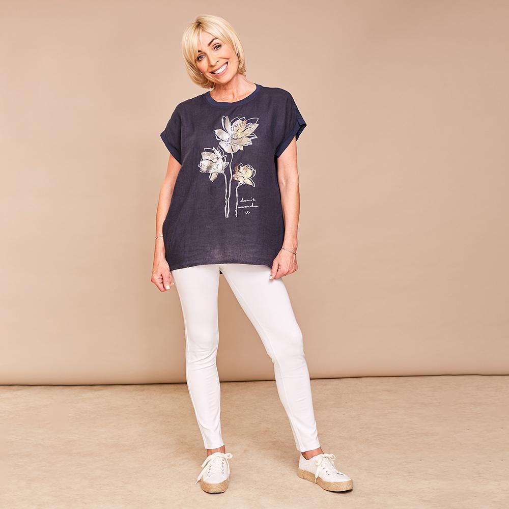 Poppy Top (Navy)