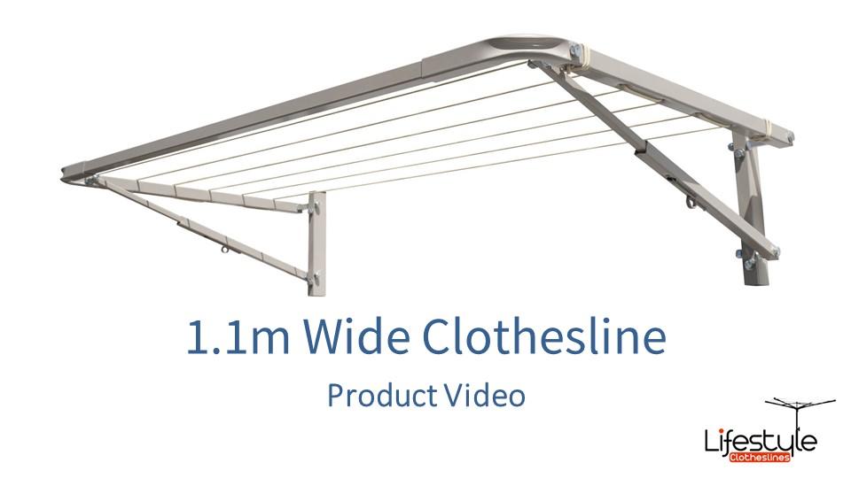 1.1m wide clothesline