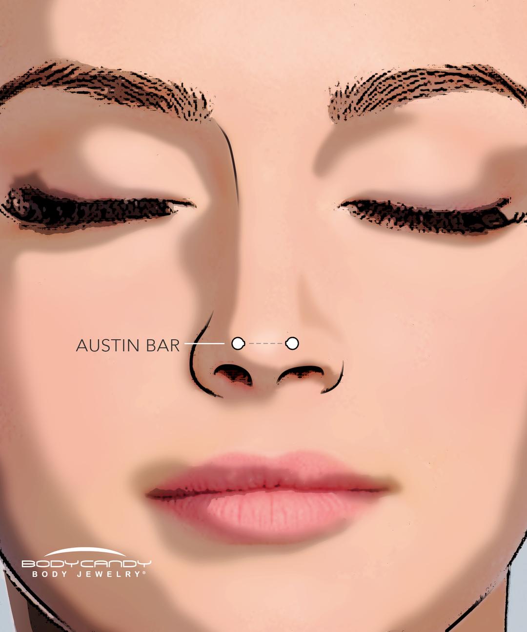 nasal bridge piercing