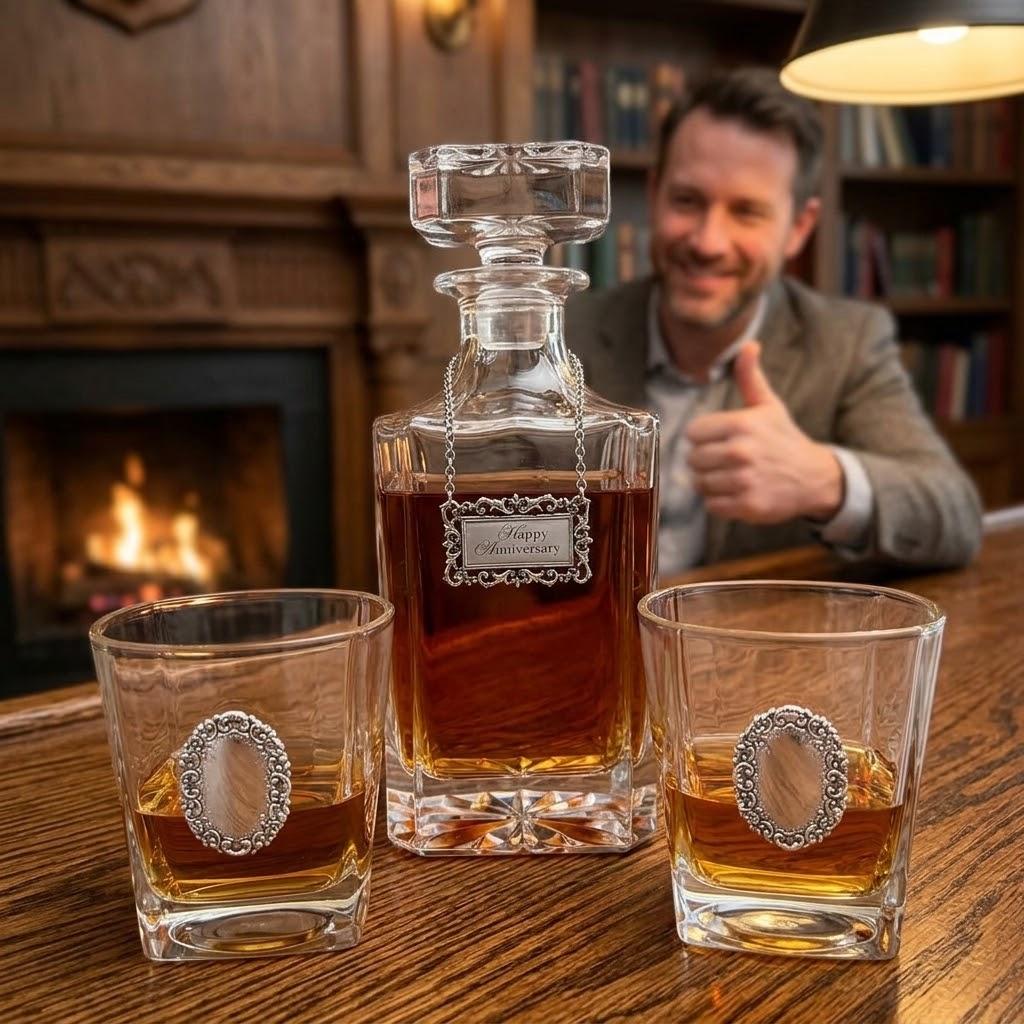 Decanter Set Happy Anniversary