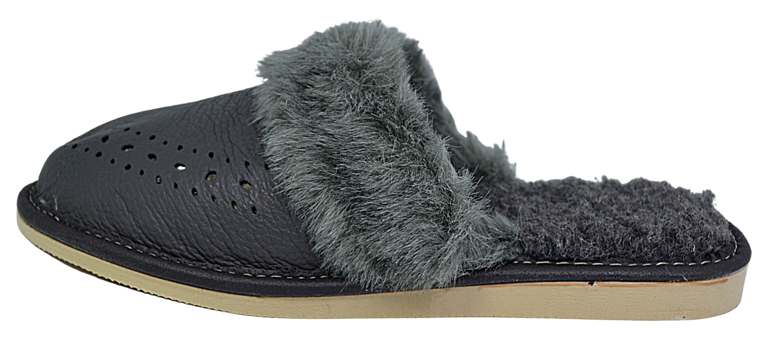 Aretha - Women house leather slippers - Reindeer Leather