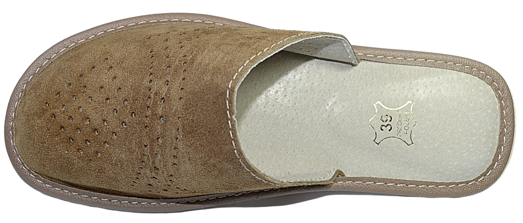 Ariona - house leather slippers for women - Reindeer Leather