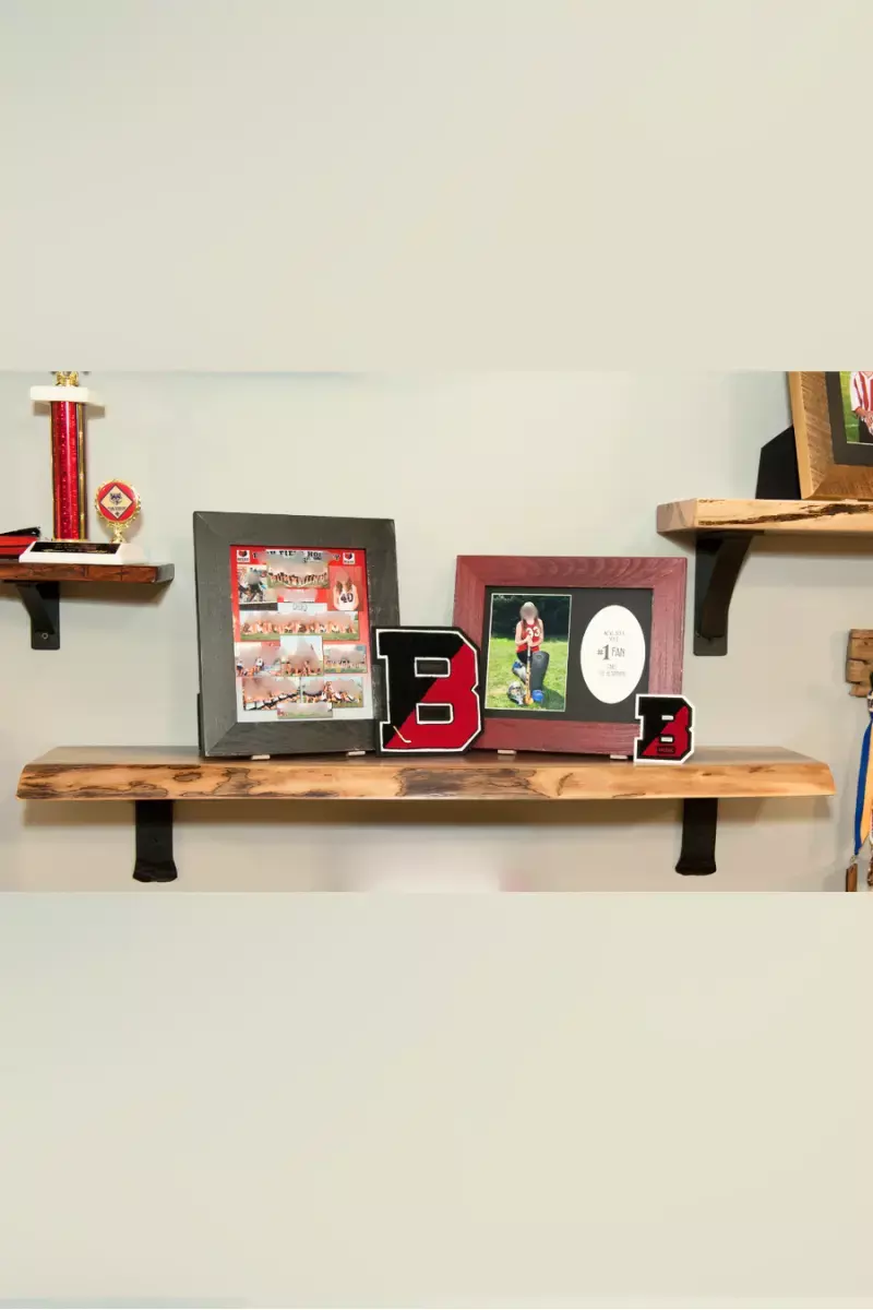 Live Edge Shelves with Brackets