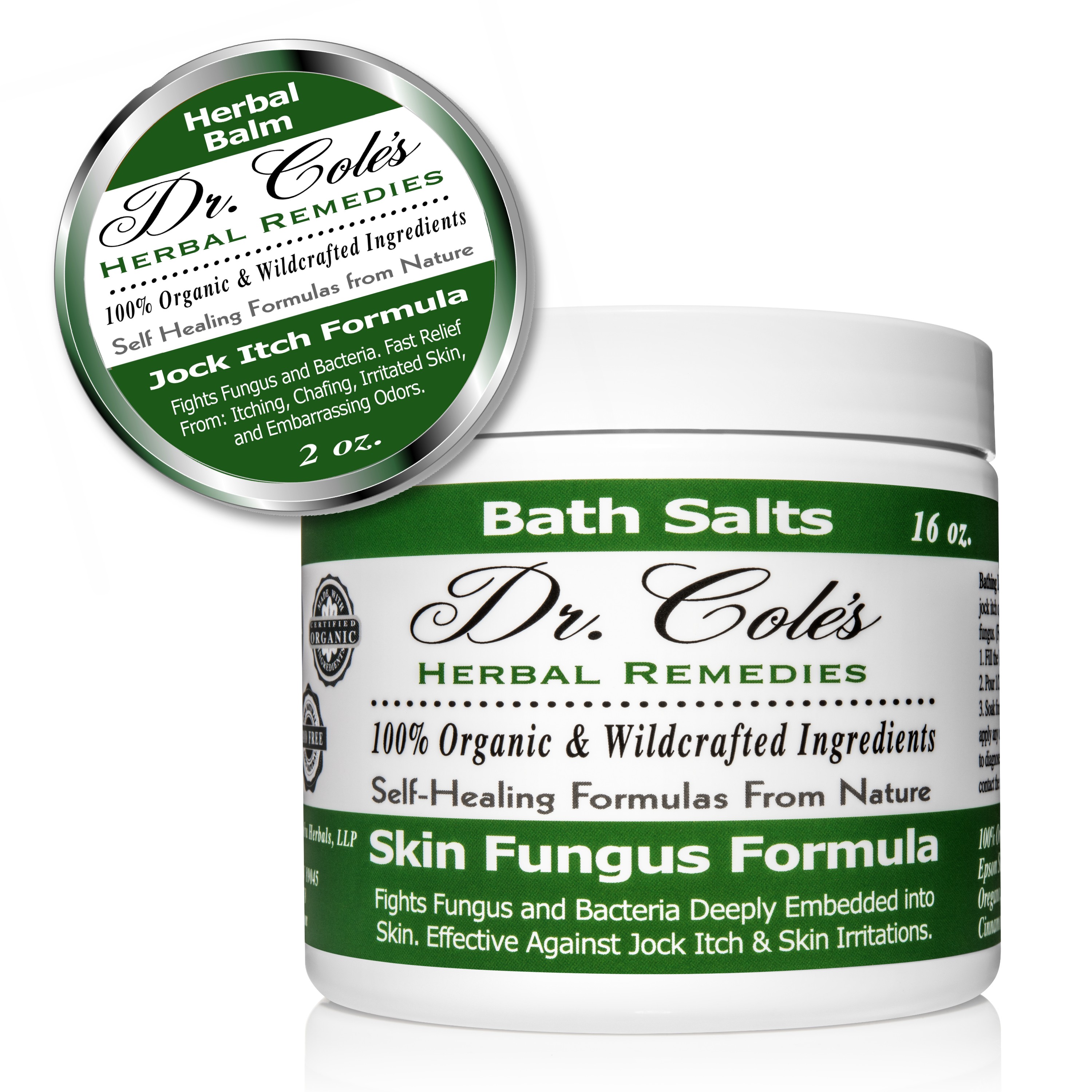 Dr. Cole's Jock Itch Balm and Skin Fungus Bath Salts Bundle