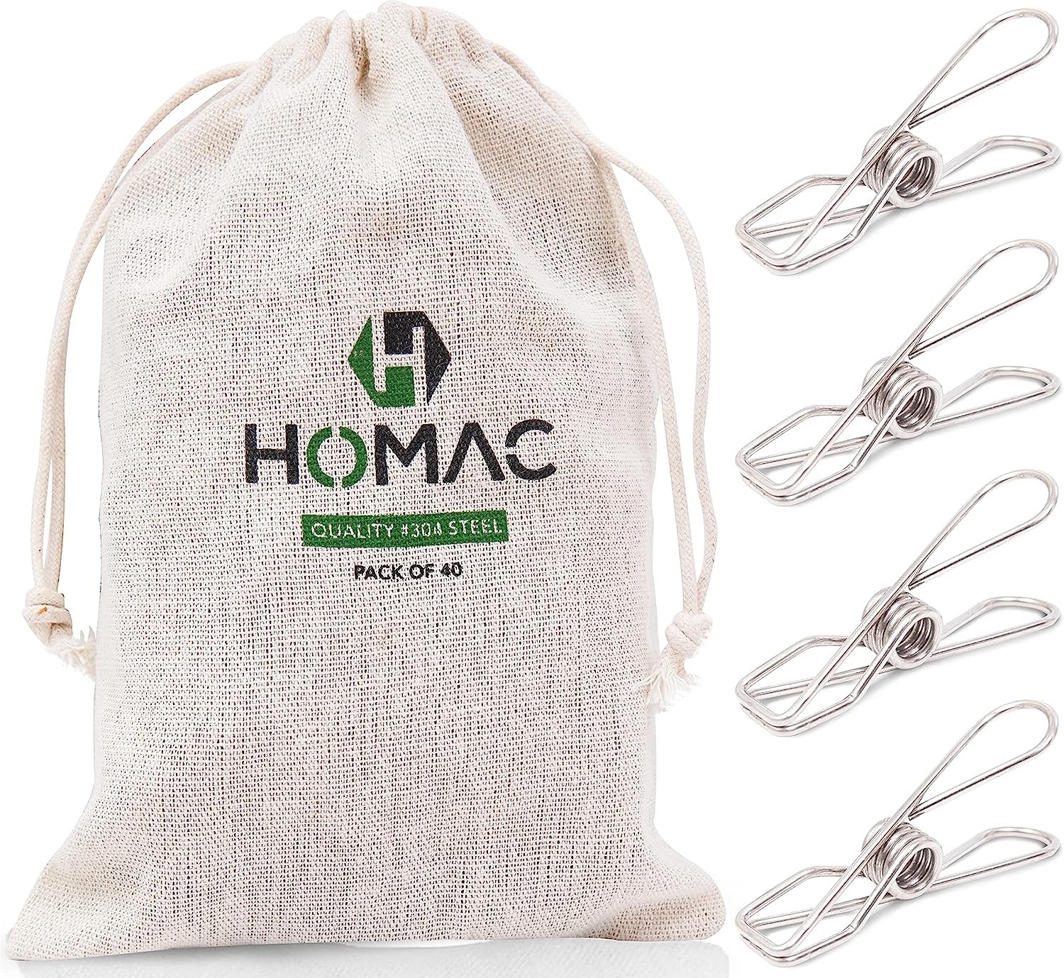 Homac 304 Stainless Steel Clothes Pegs