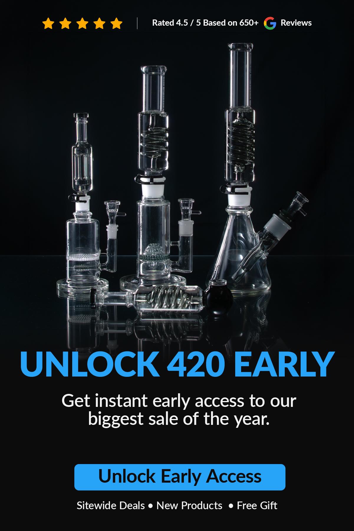 best selling bongs and pipes on table