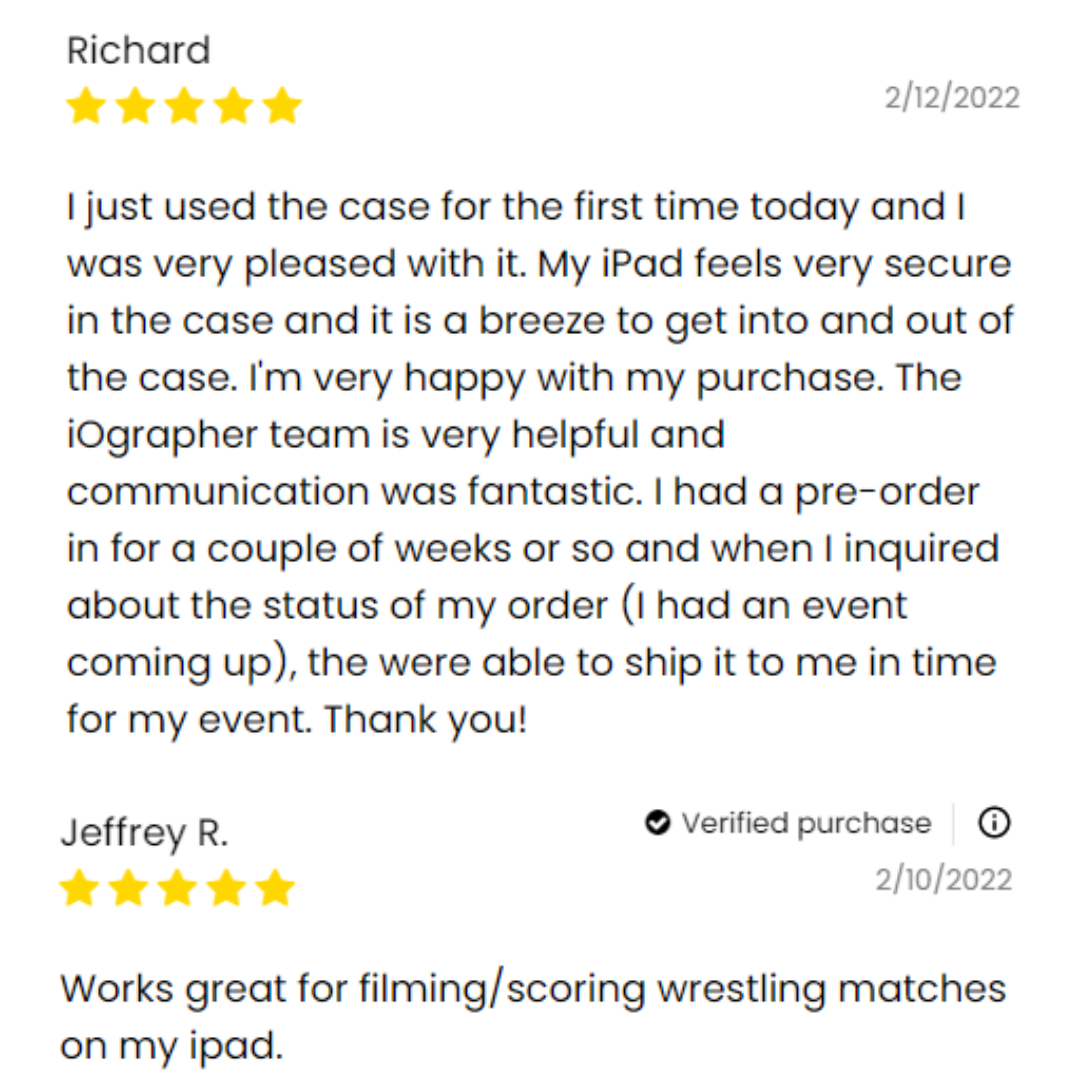 iOgrapher customer reviews