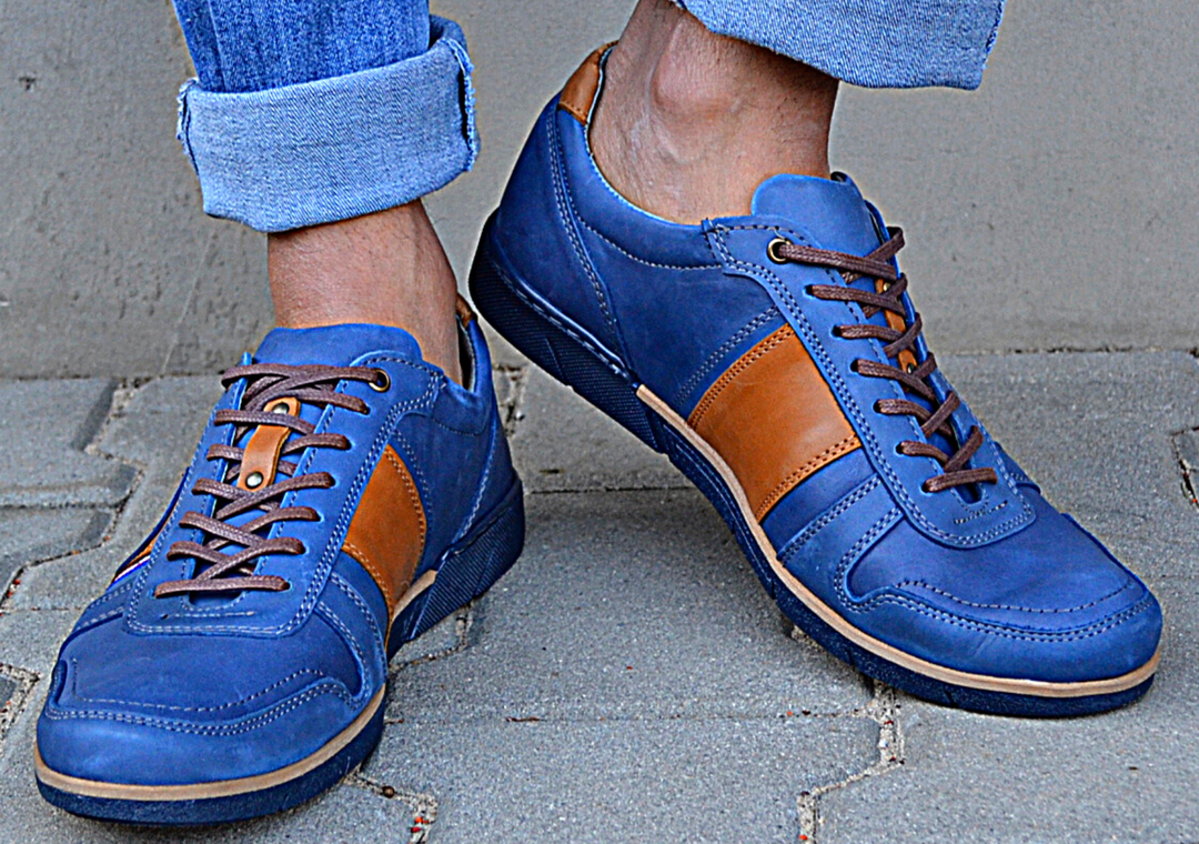 Rowan - Mens casual leather snaekers - Reindeer Leather