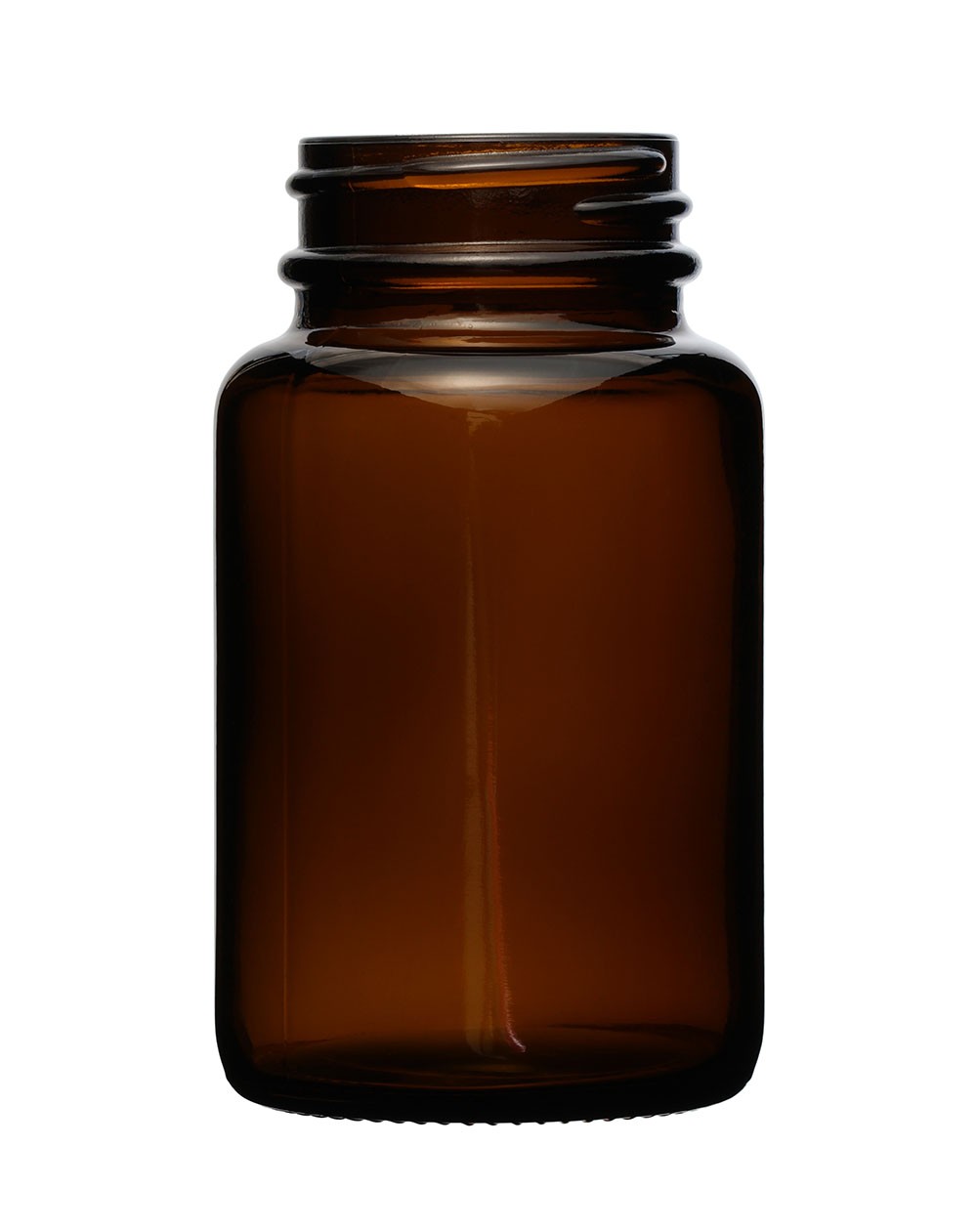 empty amber glass bottle
