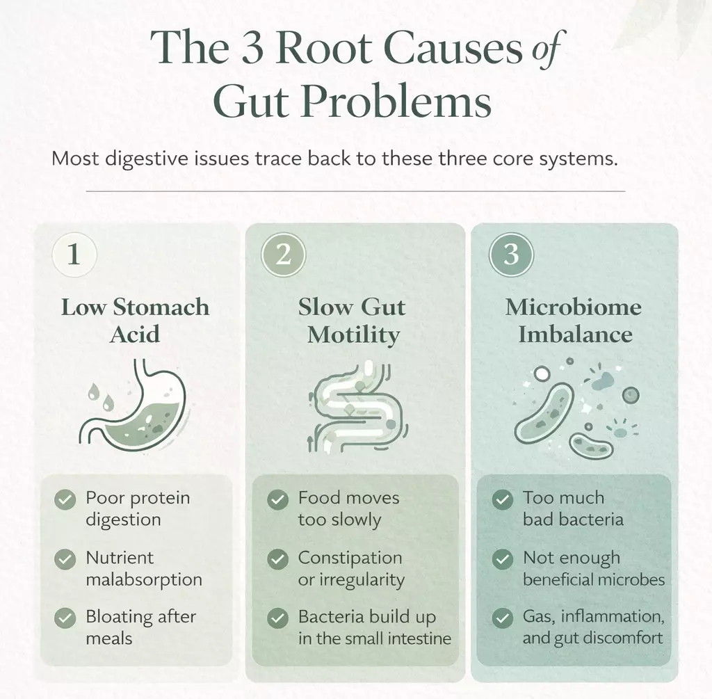 Causes of gut health problems