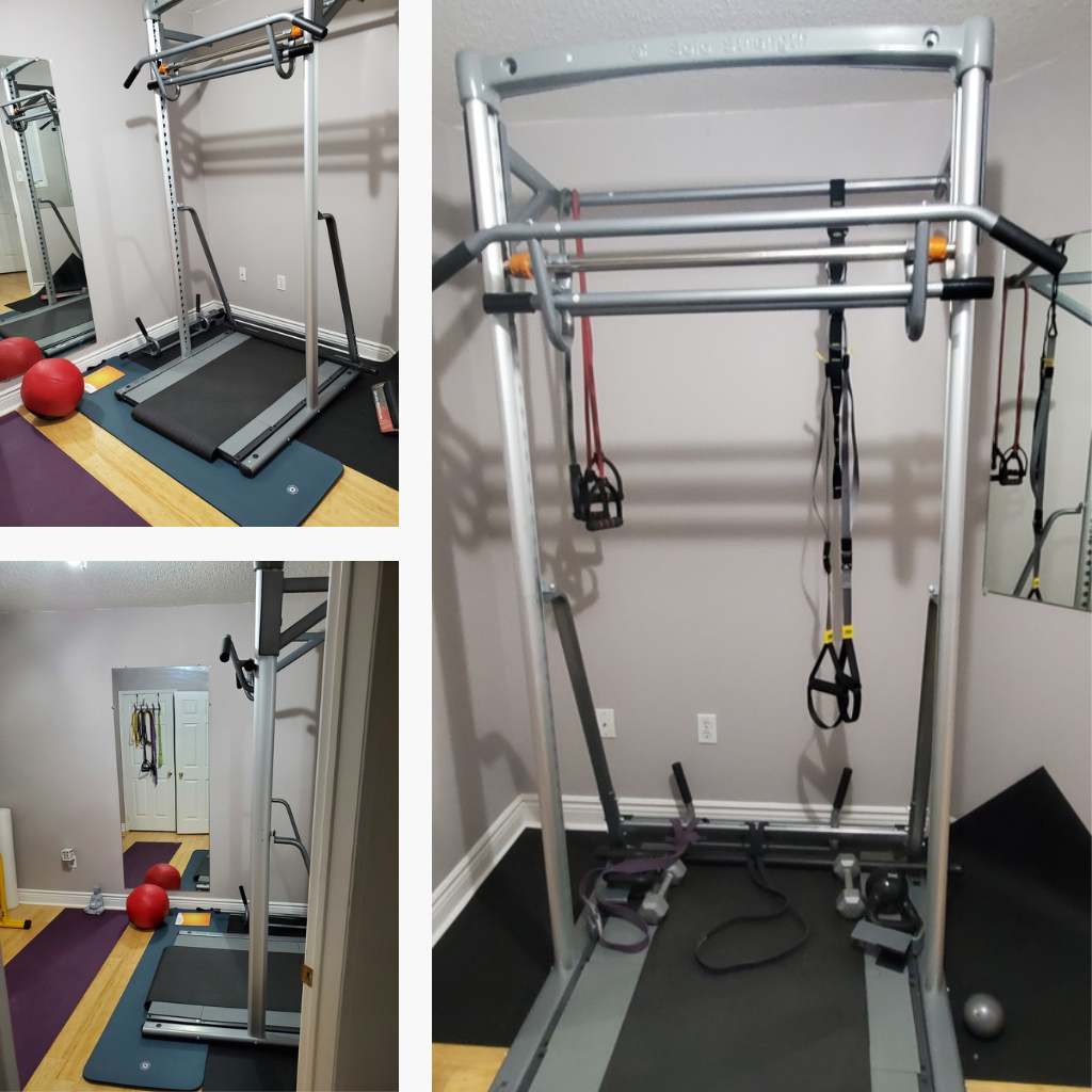 Customer SoloStrength home gym installations for bodyweight exercise equipment wall gym foldup
