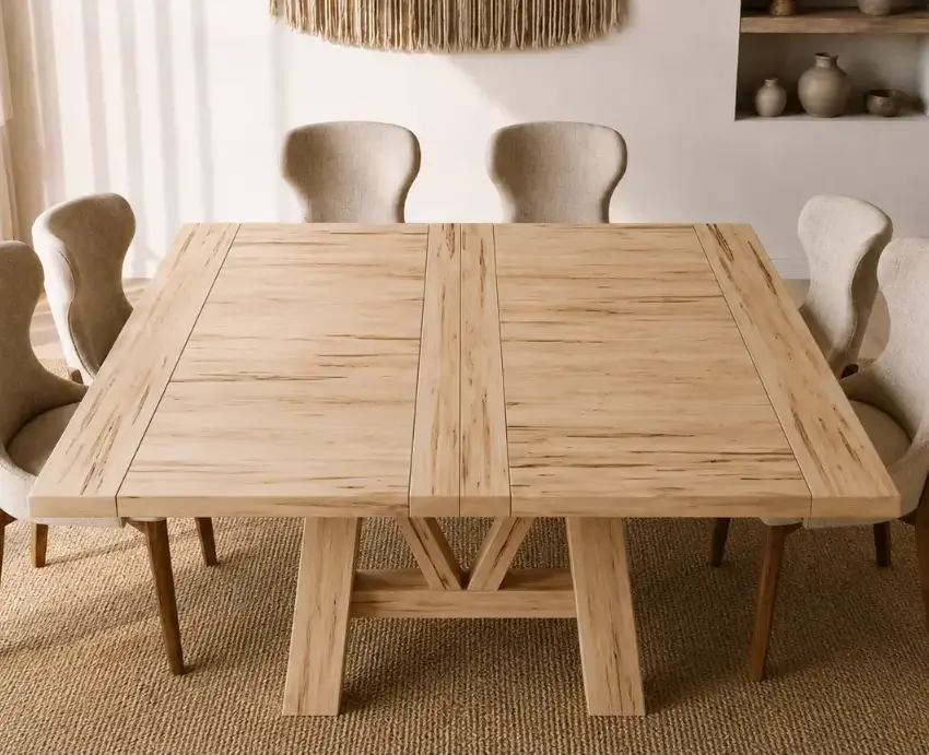 Wormy Maple Square Dining Table