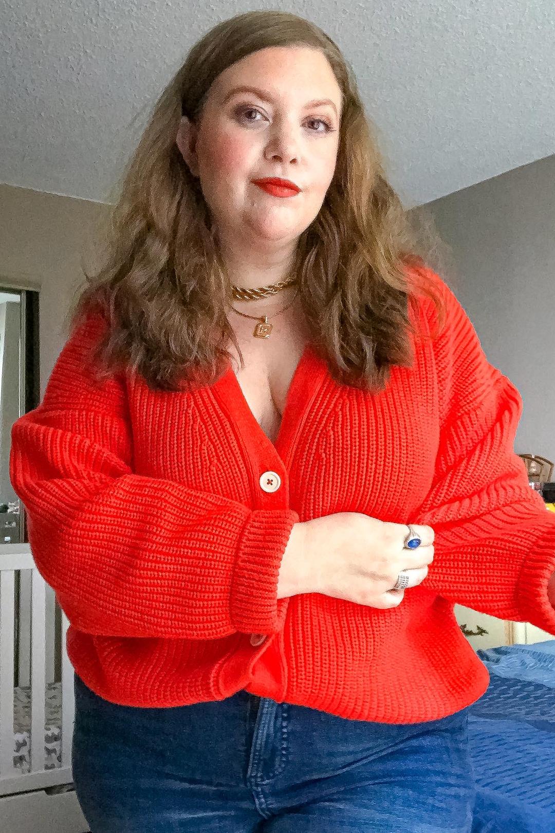 Ambassador Jen | Shelter Cotton Cardigan Flame