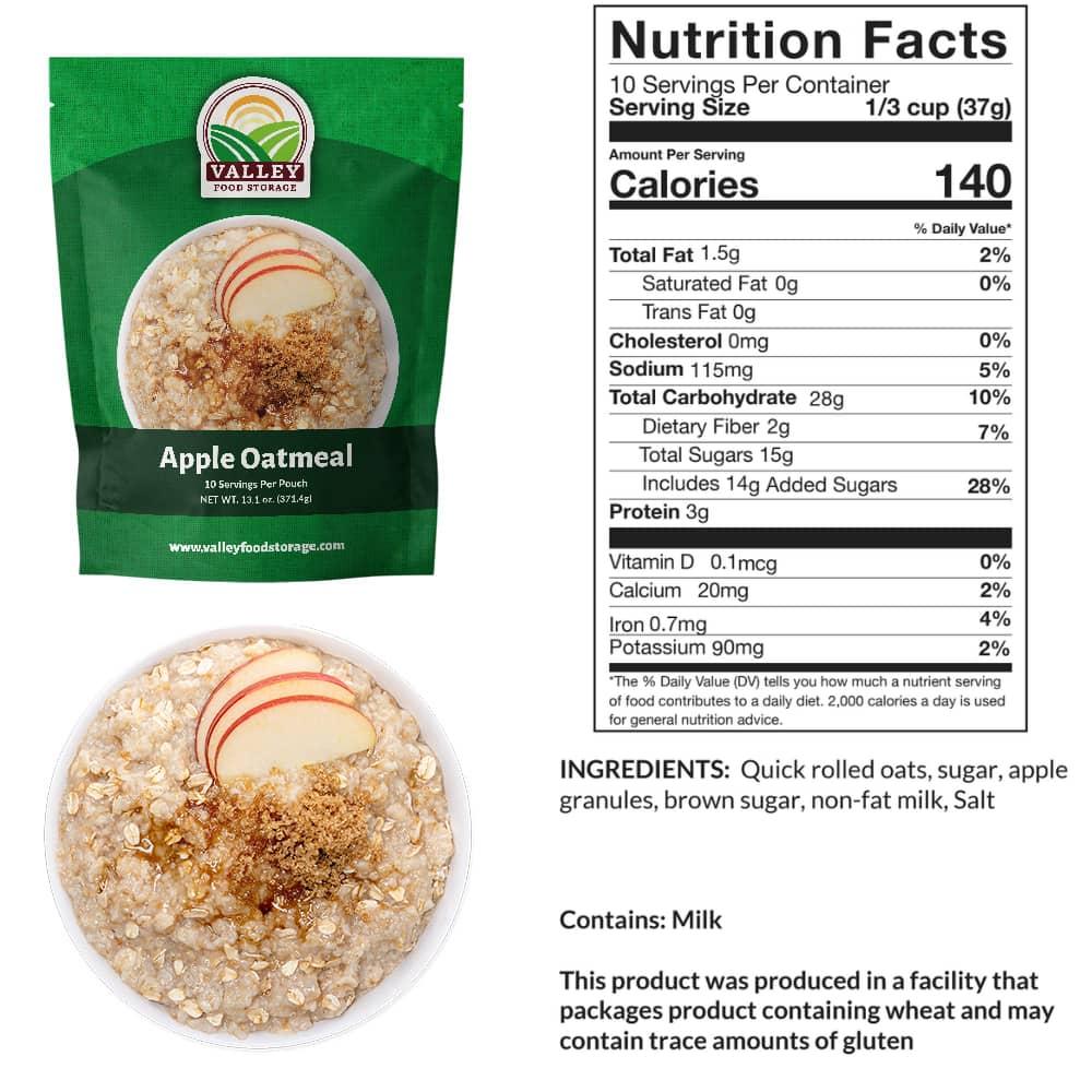 Apple Oatmeal Nutrition Facts