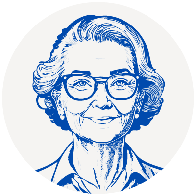Portrait of a 64-year-old woman.