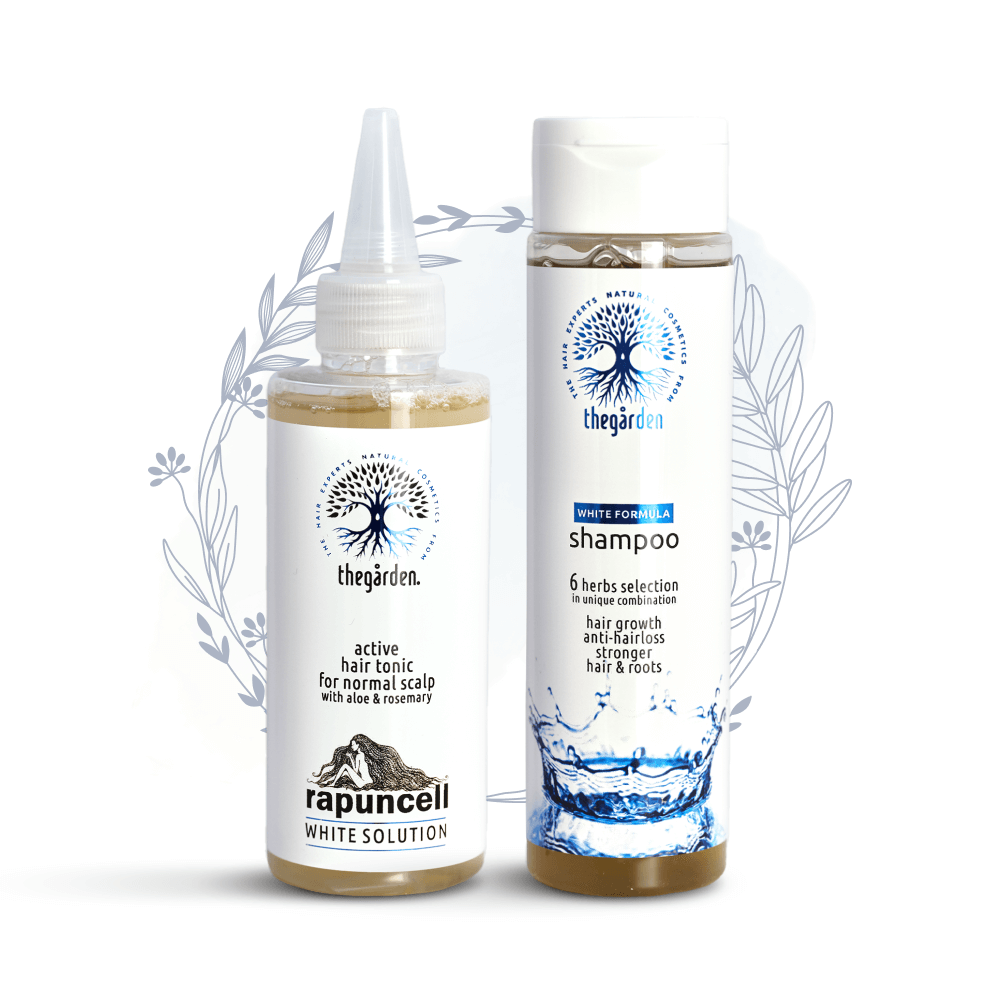WHITE Basic Duo-tonikum a šampón pre aktiváciu korienkov a vyčistenie vlasovej pokožky