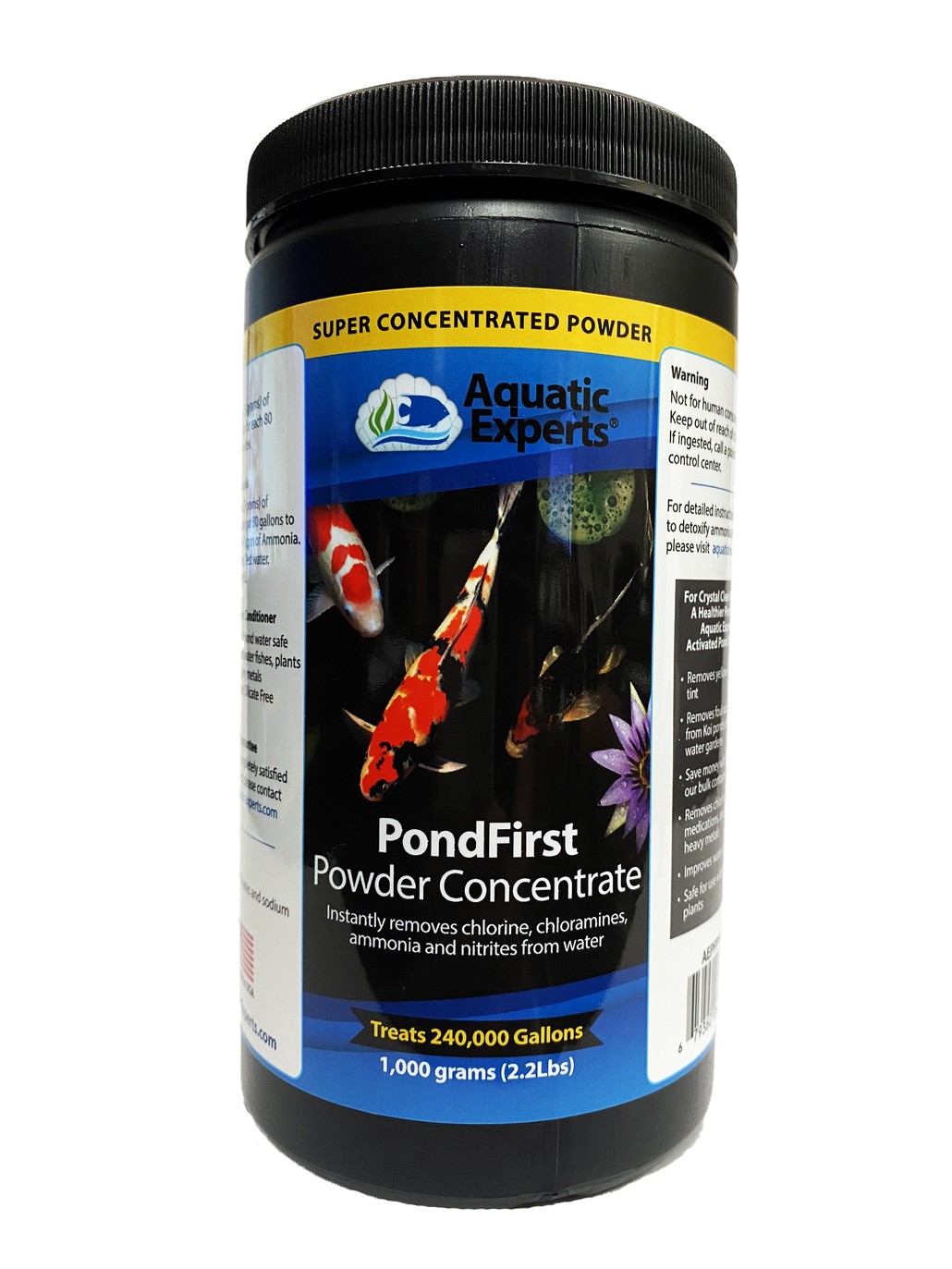 PondFirst - Concentrated Instant Dechlorinator for Fish Ponds, Makes Water Safe for Koi and Goldfish, Made in The USA