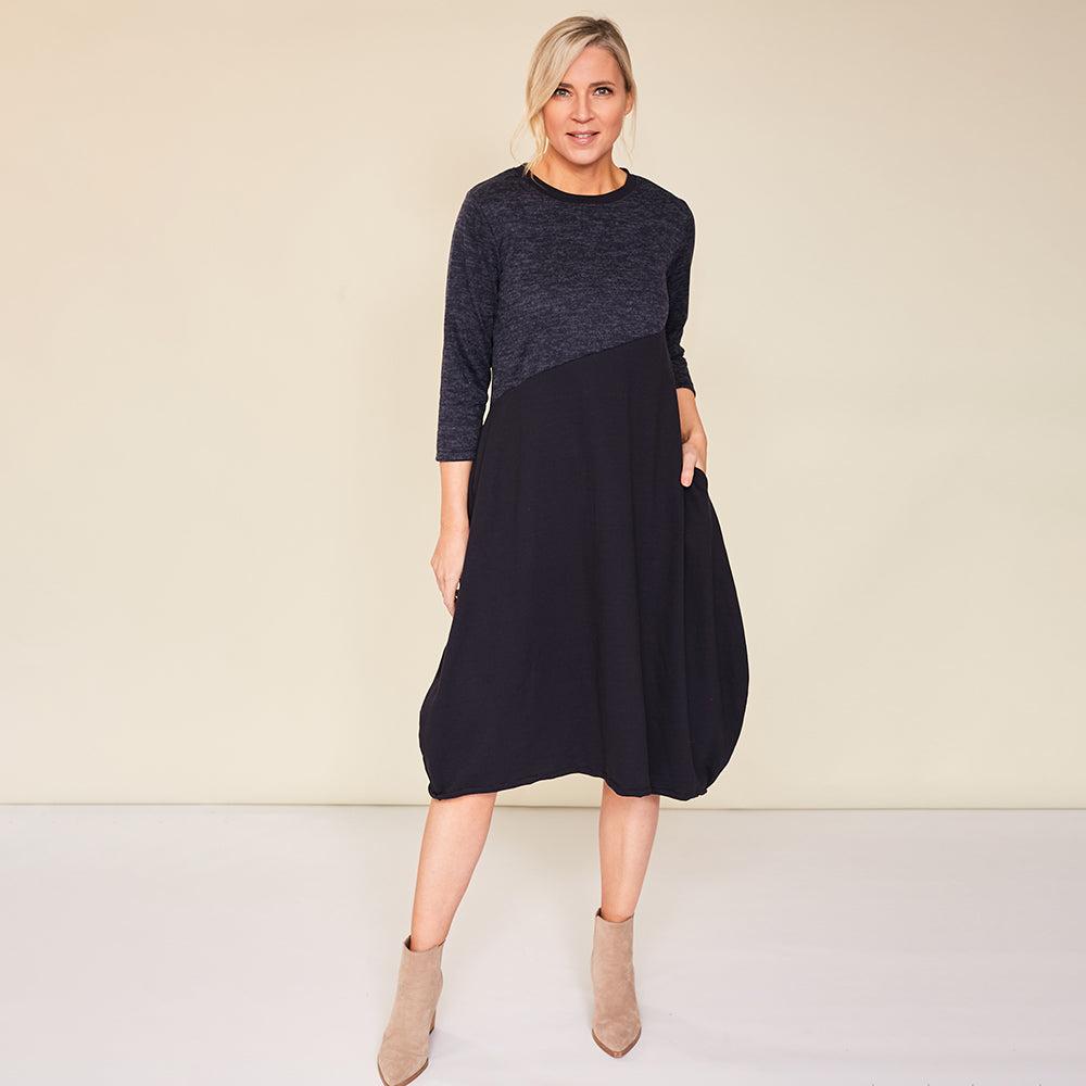 Evelyn Dress (Navy)