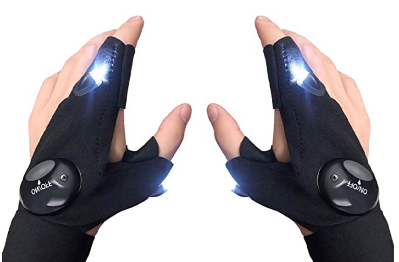 LED Flashlight Fingerless Glove Review 
