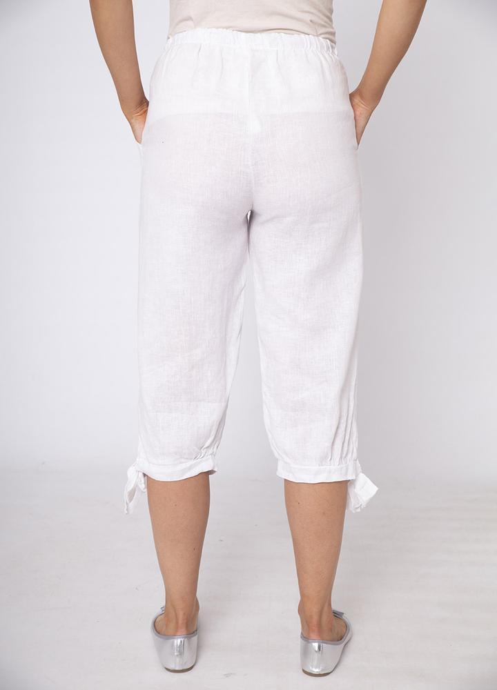 Ankle Tie Linen Trouser