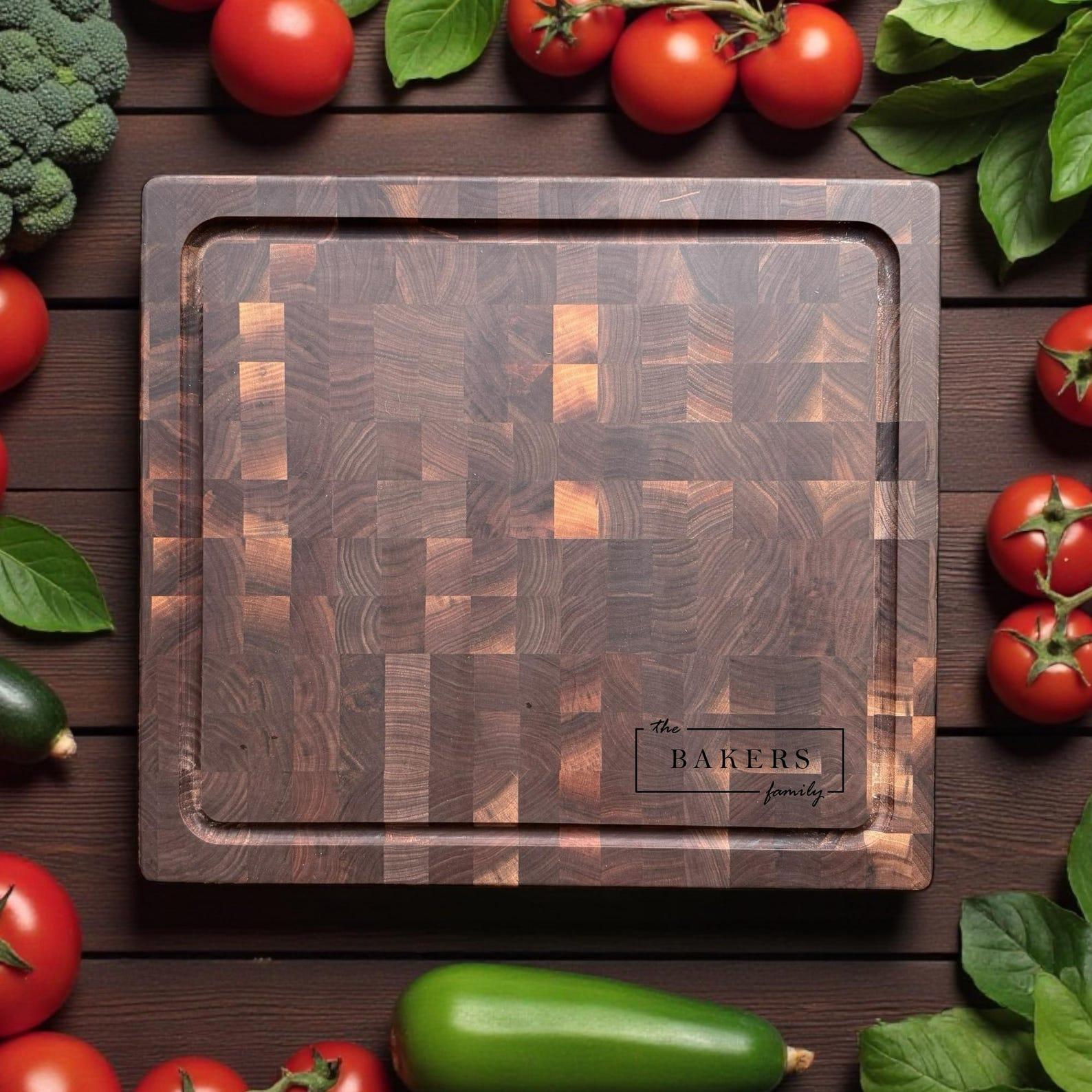 Personalized End Grain Walnut Cutting Boards