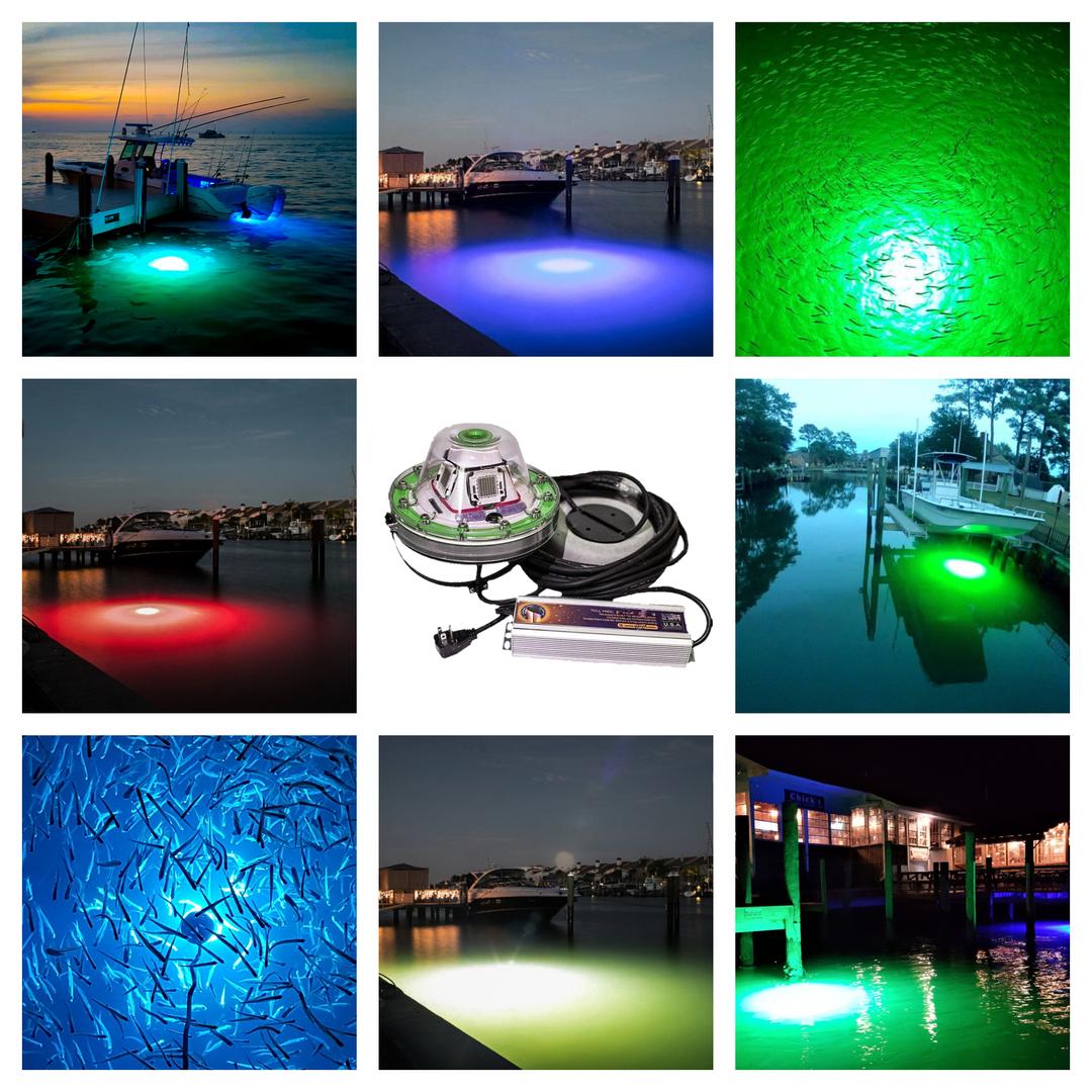 green dock light