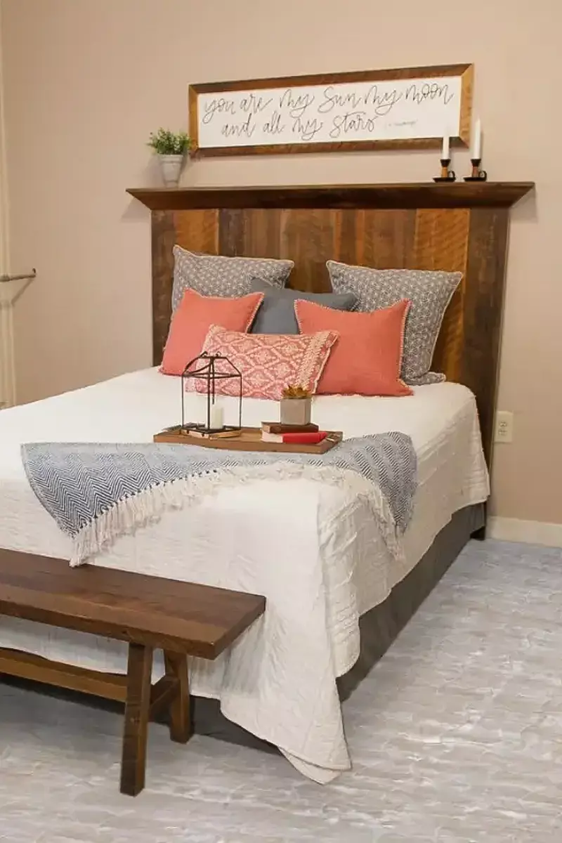 cherry wood sleigh style bed