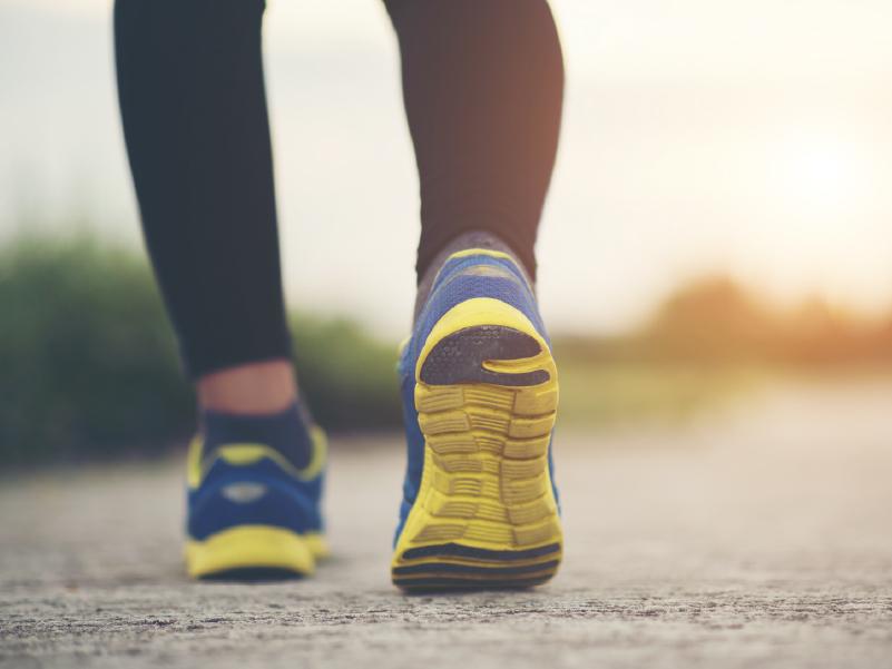 Person enjoying a morning walk