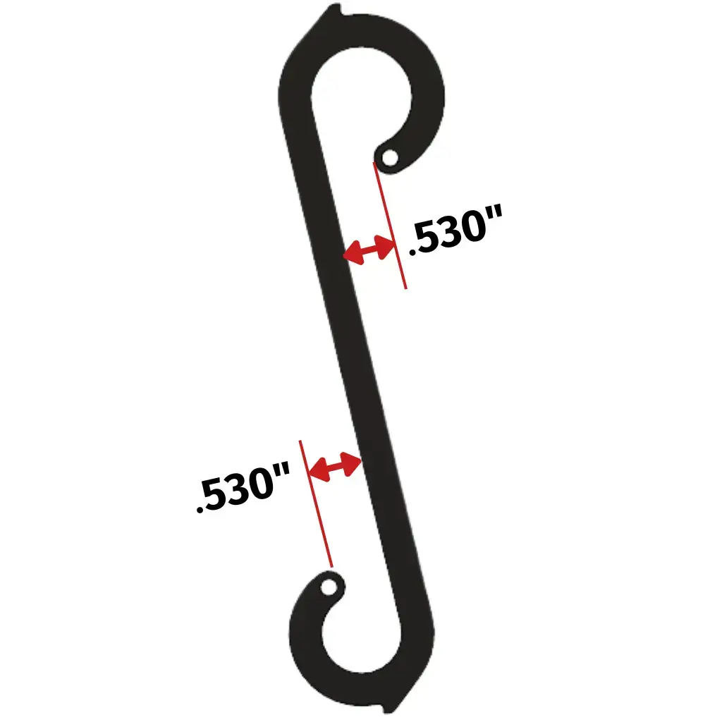 Steel target hook clearances