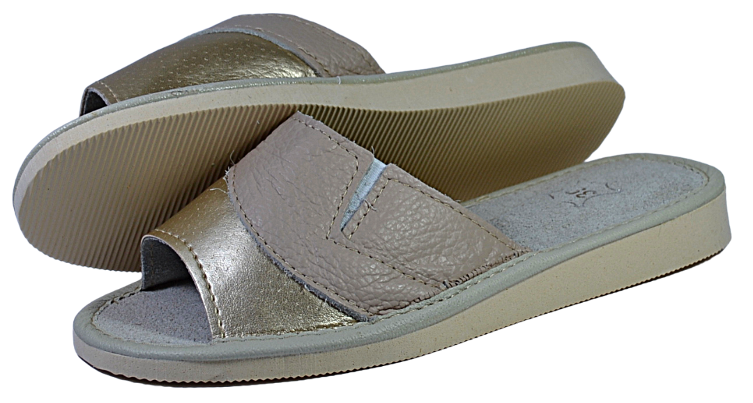 Aubrey - House leather slippers for women - Reindeer Leather