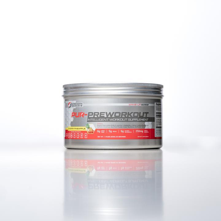 SG PUR PRE-WORKOUT INTELLIGENT WORKOUT SUPPLEMENT White Background