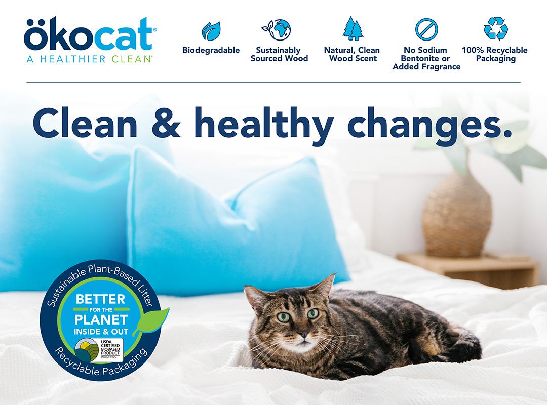 okocat natural plant-based cat litter