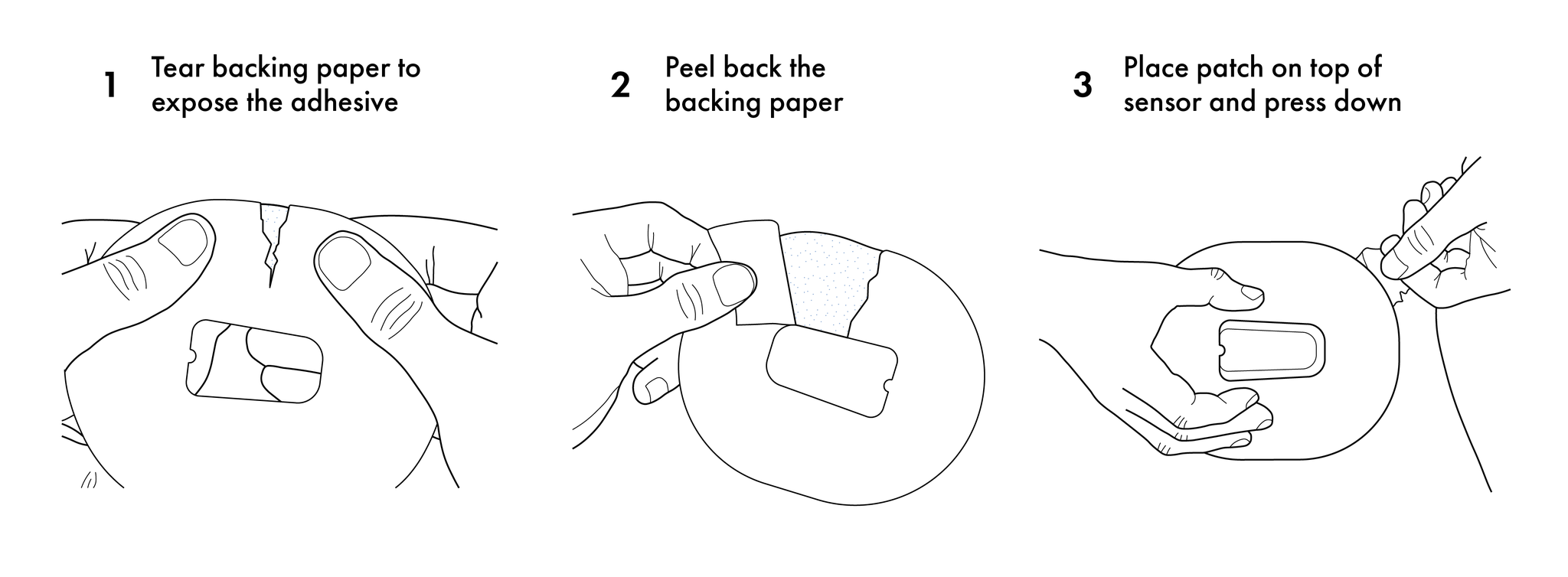 Diabetes support products accessories CGM Patch instructions