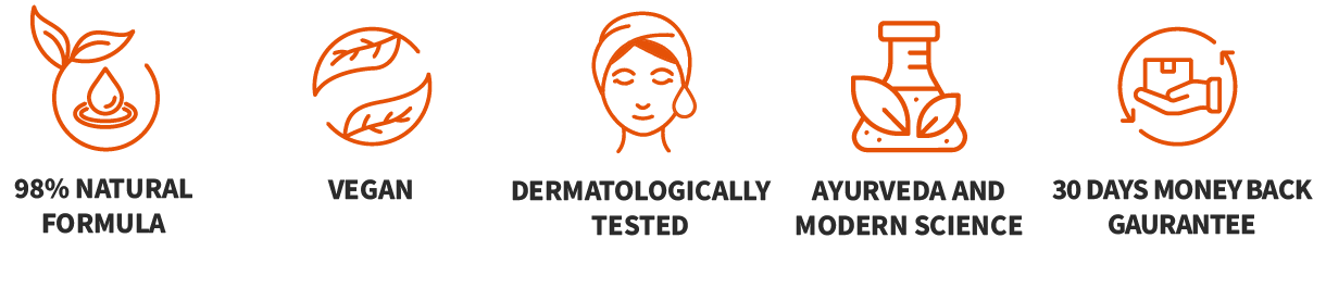 Not Tested on Animals, Vegan, 30-Day Money Back Guarantee badges