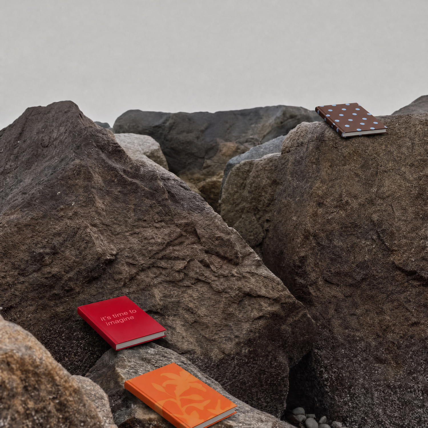 journals on rocks
