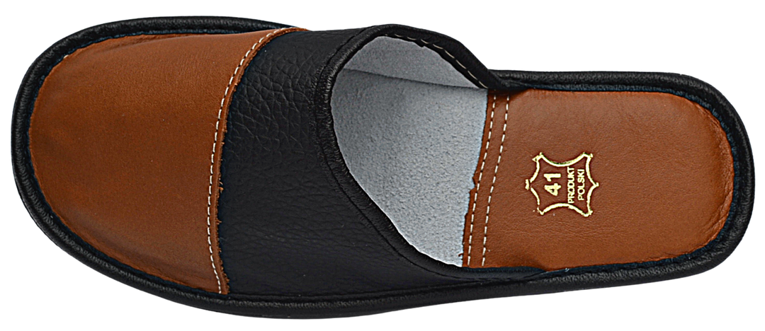 Rick - Polish leather house slippers for men - Reindeer Leather