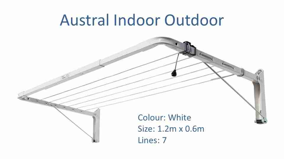 austral indoor outdoor 1.2m by 0.6m clothesline